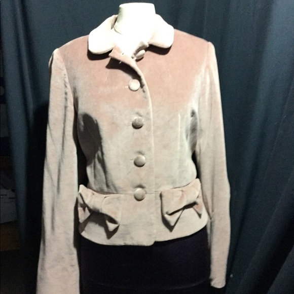 Rose velvet fitted blazer - Picture 2 of 4